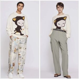 Stella McCartney X Yoshitomo Nara “Nara Cat Intarsia Sweater”